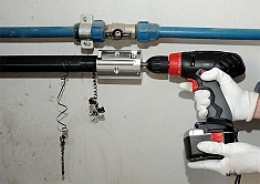 Использование скребка под дрель для полиэтиленовых труб Rotorica T32 Использование скребка под дрель для полиэтиленовых труб Rotorica T32