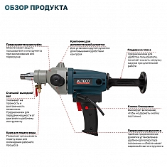 Обзор дрели алмазного бурения Alteco DD 1713