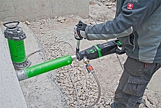 Применение дрели для алмазного сверления Eibenstock ETN 162/3