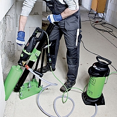 Применение установки алмазного сверления Eibenstock DBE 162