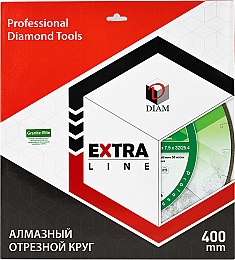 Упаковка алмазного отрезного диска Diam Extra Line 1A1R Корона Granite-Elite 400 мм